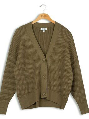 Point Cable Knit Cardigan